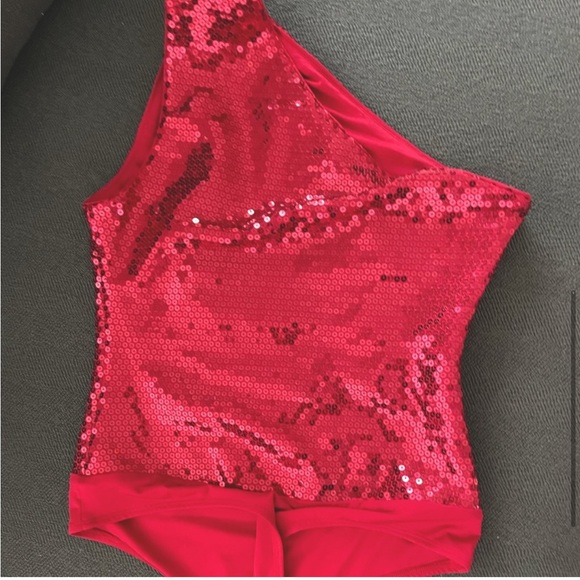 Lover + Friends Sequin Bodysuit Red Xs from Revolve Clothing - Picture 5 of 7